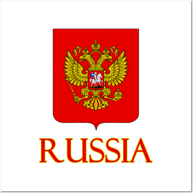 Russia - Russian Coat of Arms Design Wall Art by Naves